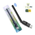 MT7601 Mini USB WiFi Adapter 150Mbps Wireless Network Card RTL8188 Network Card Wi-Fi Receiver for PC Desktop Laptop 2.4GHz CF8. 