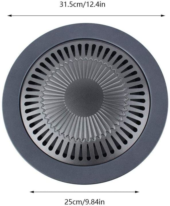 Non-stick%20Smokeless%20Grill%20Indoor,%20Roasting%20Grill%20Pan%20for%20Stove%20Tops%20for%20Kitchen%20BBQ%20Grill,%2012.4"in%20-%20Image%202
