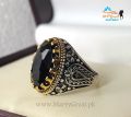 Black Oval Turkish Ring For Men | Turkish Silver Stainless Steel Fashion Men Ring |  MarryGreat.pk. 