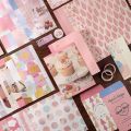 Aesthetic Scrapbook Kit(348Pcs), Junk Journal Kit with, Stationery(A). 