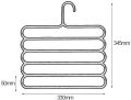 Anti-Slip Magic Multiple Layer Trousers Hanger Multifunction Pants Closet Belt Holder Rack S-Type 5 Layers Saving Space. 