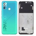 Tecno Spark 7t Middle Frame Housing with Power Volume Buttons & Camera Lens Complete Body Casing Replacement Spark 7t - Blue - Premium. 