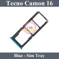 Tecno Camon 16 SIM Tray Sim Jacket Sim Slot Sim Door For Tecno Camon 16 - Blue. 