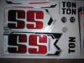 SS Sunridges TON Edition Cricket Bat Stickers [2D/Plain. 
