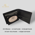Pure Leather wallet for men branded cow leather latest design slim card holder wallets for men and boys | Black Brown Coffee. 