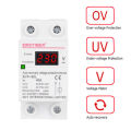 sinotimer SVP-60L 230V 40A Automatic Recovery Under Voltage Over Voltage Protector Relay Breaker Protective Device LED Display. 