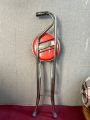 Elderly People's Multipurpose 2-in-1 Ergonomic Design Folding Walking Stick Stool in Stainless Steel. 
