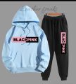 Blackpink Printed Fleece Full Sleeves Pull Over Hoodie & Trouser For Women & Girls. 