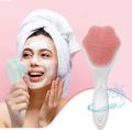 New  Silicon Dot Face Scrubber Exfoliating Brush Manual Handheld Facial Cleansing Brush Blackhead Scrubber Soft Food Grade Silicone bristles for Face Skincare (Multicolor). 