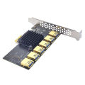 EDran PCI Express Multiplier PCIE 1 to 6 USB3.0 Riser Card for PCI Express X16 Riser Graphic Card ETH Miner Mining Add on Card. 