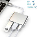 Type-C Adapter Cable Converter for Apple USB-C Digital AV Multiport Adapter MJ1K2AM/A HDMI and USB New FW3. 