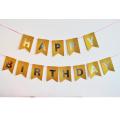 Golden Happy Birthday Banner For Golden Birthday Banner Set. 