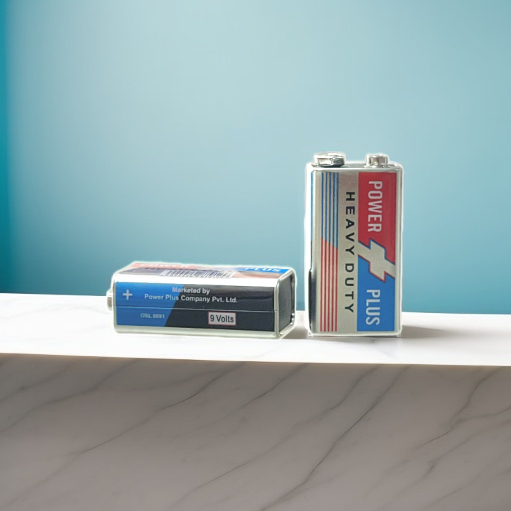 Power Plus Heavy Duty Original 9V Battery | Power Plus 9V Battery Superior Alkaline Battery | Battery | 9 Volt Battery