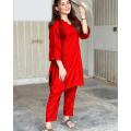 Amna Nasir Stitched 2pc/ Stitched 2 pc Dress for Her/ Trending/Stitched 2 pc for Girls/Stitched 2 pc for Women. 