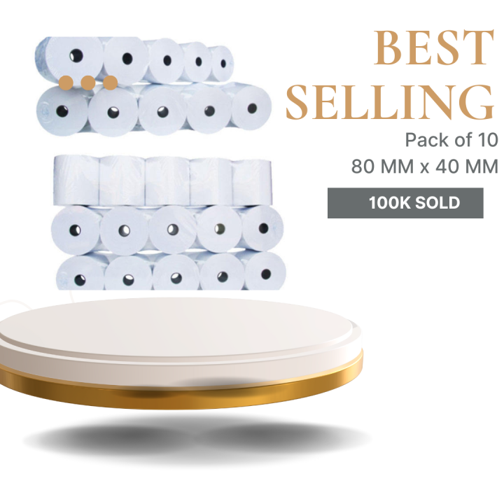 Pack Of 10 POS Thermal Printer Roll Size 80mm X 40 Meter Daraz pk pack-of-10-pos-thermal-printer-roll-size-80mm-x-40-meter-daraz-pk