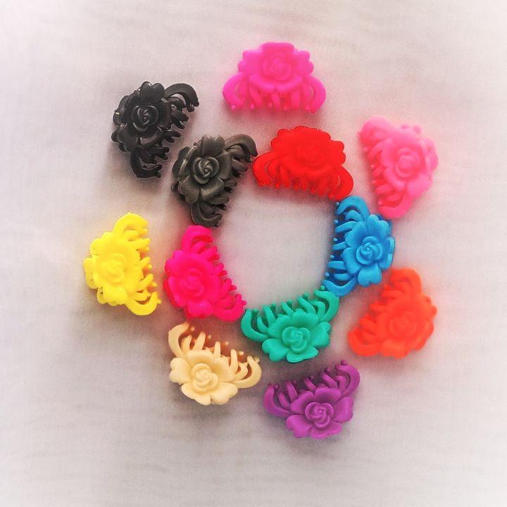 12pcs Pack of Small Double jaw Hair clips for women girls hair accessories