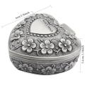 Classic Vintage Antique Heart Shape Jewelry Box Ring Small Trinket Storage Organizer Chest Christmas Gift,galactic. 