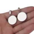 2pcs Stainless Steel Pendant Blanks -  For Resin Jewelry Making  -Necklace Pendants Findings Bases - Tray Blank Diy Bezel. 