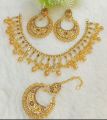 Jewellery Set For Girls Latest Design Necklace,Earrings,Mathapati - Lc Golden. 