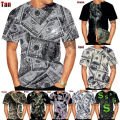 2023 personalised US dollar 3D Printed T shirt Men Women Casual Fashion Street Oversize Short Sleeves Kid funny Tees Tops XS-6XL. 