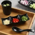 Multi-Purpose 3-Compartment Sauce Dish – Premium Quality Plastic Condiment Tray with Triple Grid Design for Sauces, Dips, Pickles, and Snacks – Stylish Serving Plate for Hot Pot, Appetizers, Sushi, Japanese Cuisine – Great for Home, Party, and Restaurant. 