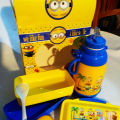 Boys Double Layer Kids School Lunch Box with Spoon And Water Bottle 700. 