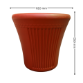 22 Inch Plastic Flower Pot | Premium Quality HDPE Plastic | Plastic Gamla for Indoor & Outdoor Gardening | for Balcony, Office, Terrace, Lawn, Garden & Home Decor | Available In Brown Color | Without Plant |. 
