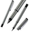 Fountain Pen With Executive Wooden Gift Box Premium Design Metal Silver Ink Pen Cartridge Pen Gift Pen Stylish Stainless Steel Fountain Ink Pen. 
