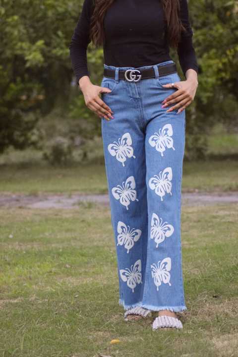 Butterfly%20Design%20Jeans%20Flapper%20Pants%20For%20Girls/Ladies%20&%20womens%20-%20Image%202