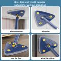 Twist n Squeeze Triangle Shape Extendable Microfiber Mop For Floor | Adjustable Triangular Cleaning Mop Twisting 360° Rotating. 