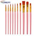 Comfortable Grip Paint Brushes 10pcs Long Handle Watercolor Paint Brushes Set for Artists Soft Bristles Strong Absorbency Round Pointed Ideal for Painting Projects Artist Paint Brushes. 