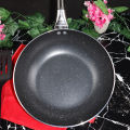 SK 26 cm Steno Deep Fry Pan/Wok - Outer Mirror Polish Inner Non Stick Marble Coat - Black. 