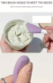Tijarat Online Silicone Double Head Mask Brush, Silicone Face Wash Brush, Mud Film Special Scraper Applicator, Facial Cleansing Brush, Cleaning Tool. 
