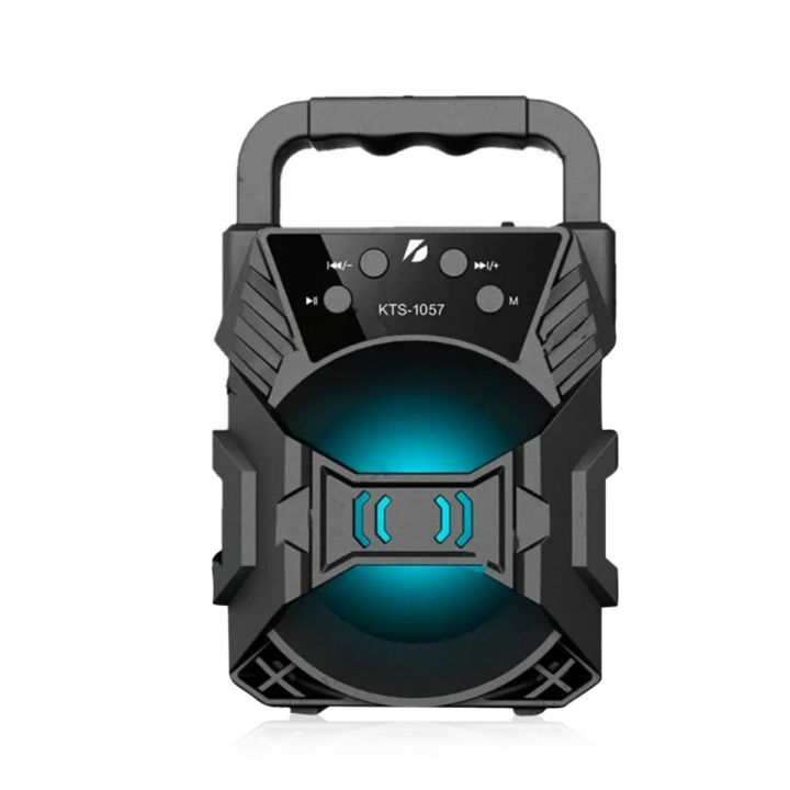 KTS 1057 Portable Bluetooth Speaker with RGB Lighting and FM Radio