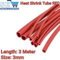 3 Meter 3mm Heat Shrink Tube Shrinkable Wire Wrap Cable HeatShrink Sleeve. 