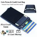 Anti Theft Men Business Aluminum Smart Wallet With Back Pocket Cash Id Card Holder Rfid Blocking Slim Mini Metal Wallet Automatic Pop Up Credit Card Coin Purse. 