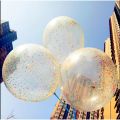 5 Pieces Confetti Balloons - Birthday globs Party wedding decoration confetti Foam tablets balloon Helium Latex Transparent Clear Balloon. 