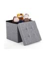Techmanistan Foldable Storage Ottoman Cube Pouffe Seat Stool Box, Foldable Storage Box Seater. 