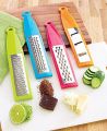 Set of 4 Colorful Handheld Kitchen Vegetables & Cheese Grater Set. 