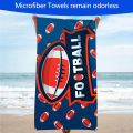 Swimming Towel Allergy Free Baseball Football Ball Beach Towel. 