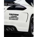 6 inch Funny Caution Sign Warning Car Sticker GTA high quality Theme Caution m. 