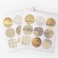 Round Gold Foil Metallic Stickers, Envelope Seals,Gift warping Labels Stickers,Wedding Invitations seal sticker 90pcs/lot. 