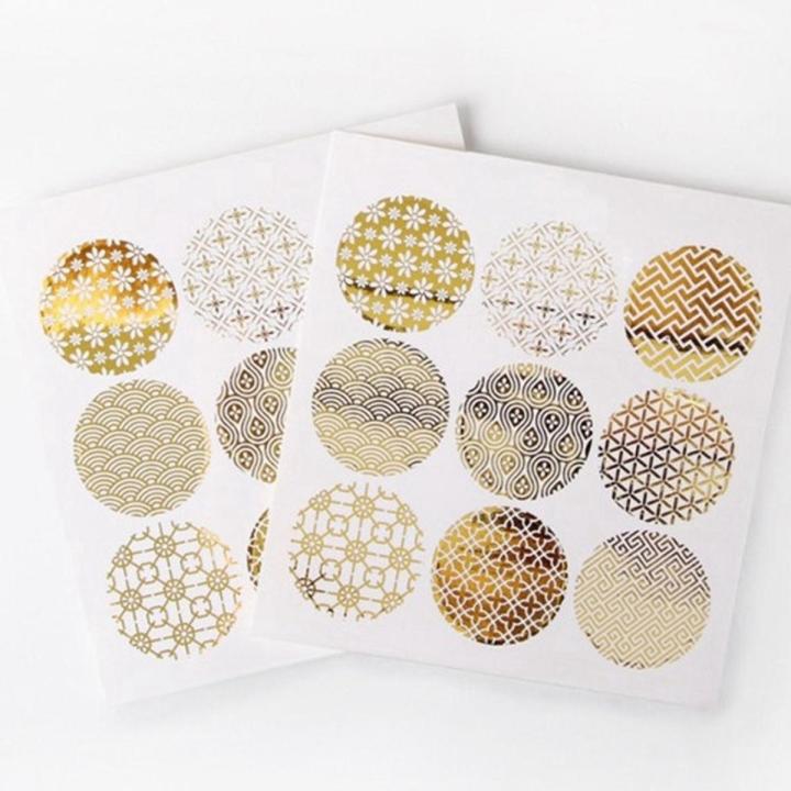 Round Gold Foil Metallic Stickers, Envelope Seals,Gift warping Labels Stickers,Wedding Invitations seal sticker 90pcs/lot