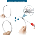 3.5M Hose Clamp Strap with 8 Fasteners Worm Clamp Adjustable 304 Stainless Steel Worm Gear Pipe Ducting Hose Clamp. 
