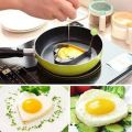 Egg Ring 4pcs Different Shapes Stainless Steel Fried Egg Molds with Handle Omelet Mold Non Stick Fried Egg Ring Metal Kitchen Cooking Tool for Breakfast. 