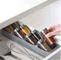 Kitchen Drawer Compact 8 Grids Spice Jar Organizer. 