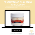 Face Mask | Clay Mask | VItamin C 10% | BRIGHTENING CLAY MASK | VITAMIN C | 200G | MZ SKINCARE. 