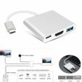 Type C to USB-C otg 4K Or 2K HDMI Port USB 3.0 Port 3 in 1 Hub Adapter Cable For  Notebooks. 