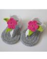 Multi Color Woolen Handmade Crochet Baby Summer Sandal. 