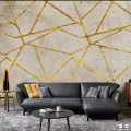 3D Wall Mural Wallpaper Modern Abstract Geometric Golden Lines Wall Cloth Living Room Wall Home Decor. 